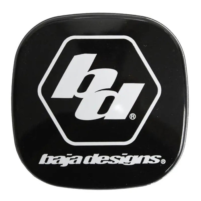 Baja Designs Squadron Rock Guard logo on black plate