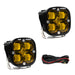 Baja designs squadron sae led auxiliary light pod pair - amber for jeep