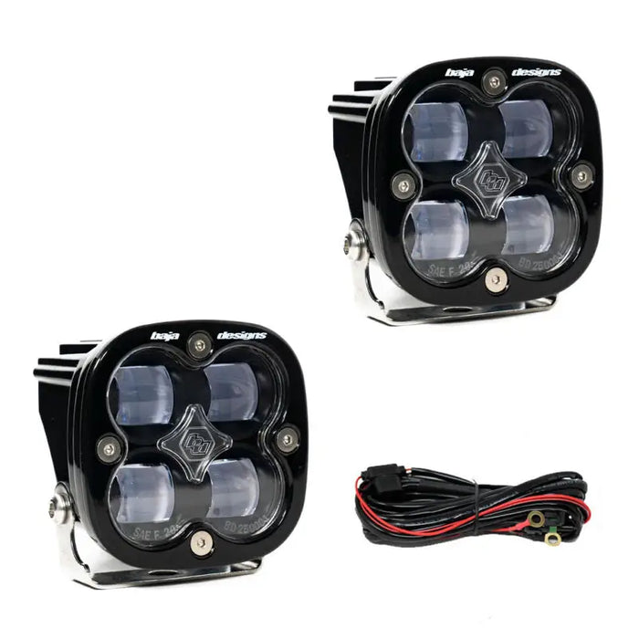 Baja Designs Squadron SAE LED auxiliary light pod pair for front and side lights.