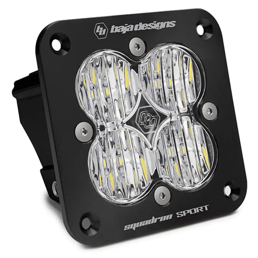 Baja Designs Squadron Sport Black LED Light Pod on White Background