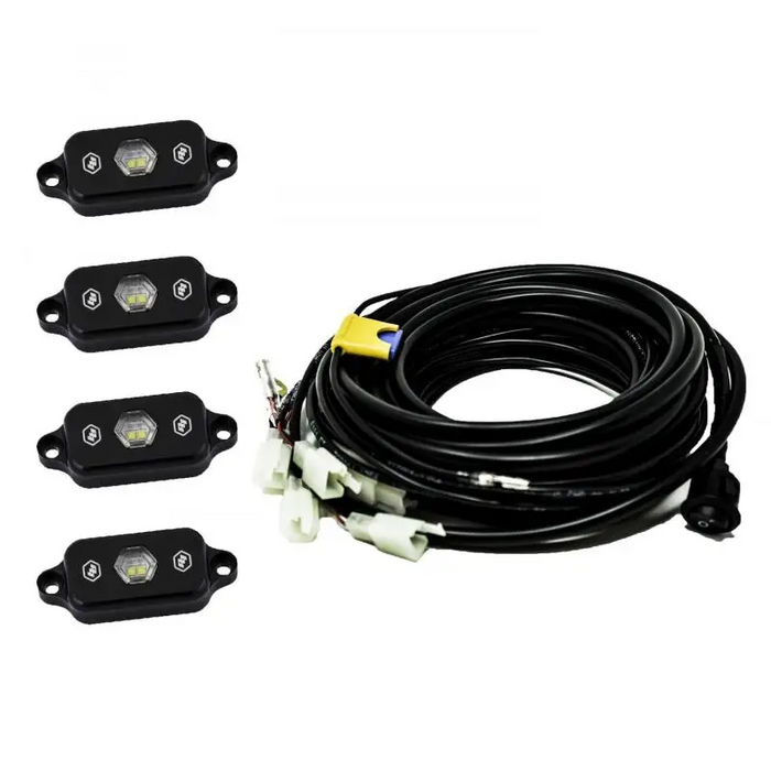 4pcs / lot car LED light kit for Ford by Baja Designs Universal White Rock Light Kit.