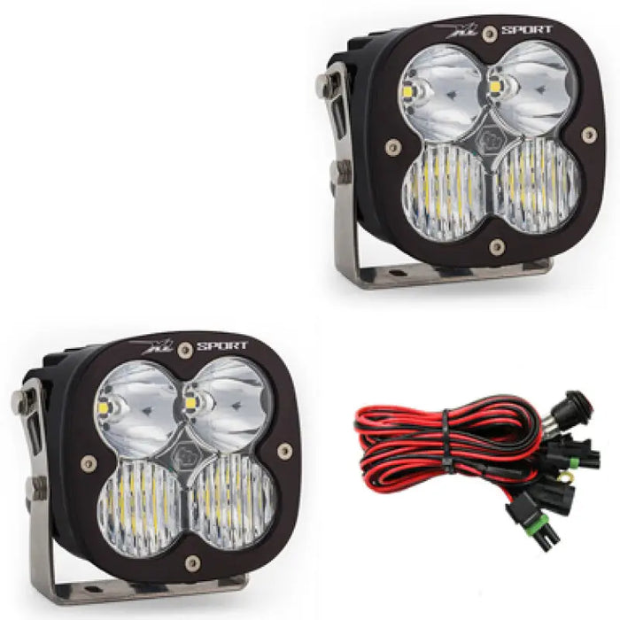 Pair of Baja Designs XL Sport Series Driving Combo Pattern LED Light Pods for Jeep