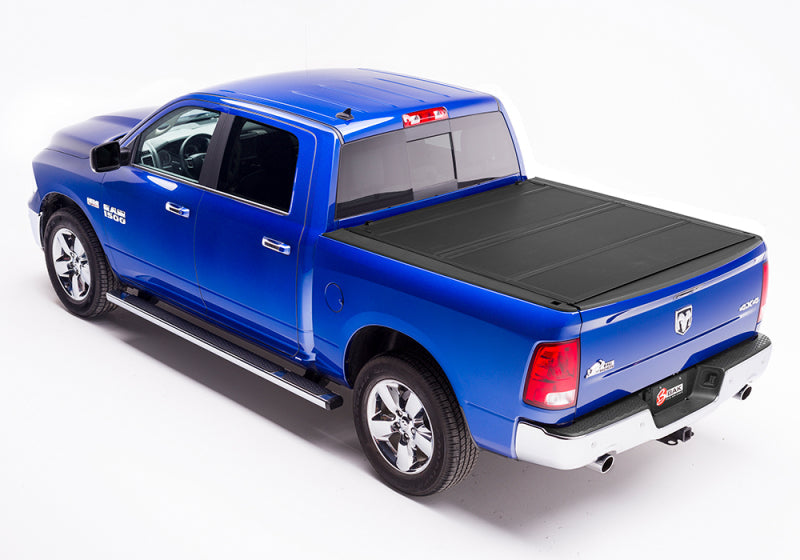 Blue truck with black bed cover - bakflip mx4 matte finish - installation instructions