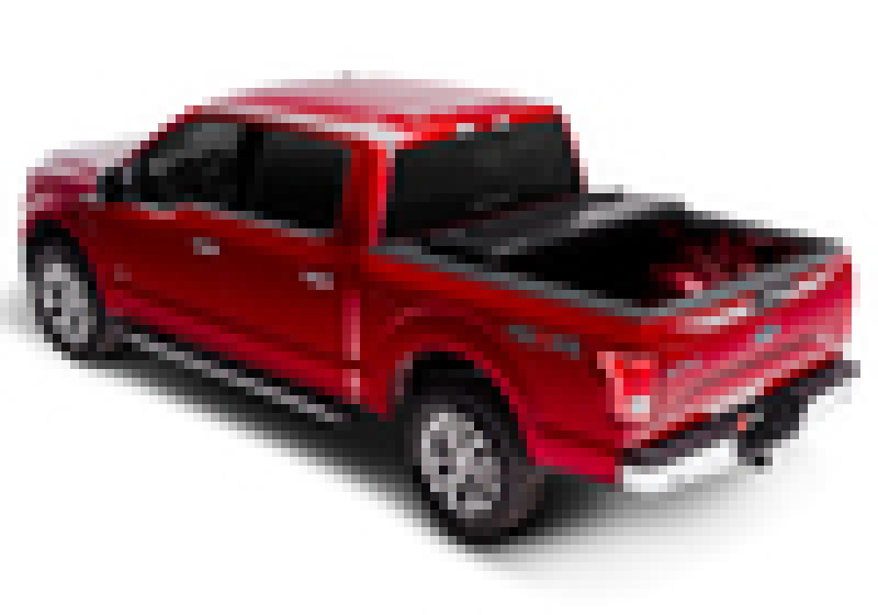 Red pickup truck bed with bakflip g2 for ford f-150 5ft 6in bed