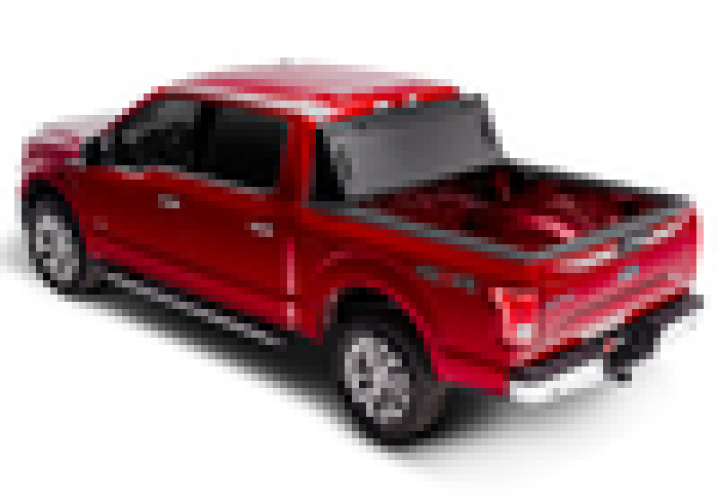 Red pickup truck bed cover for 04-14 ford f-150 5ft 6in bed bakflip g2