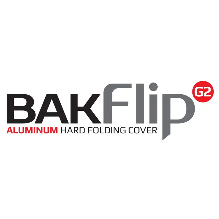 BAKFlip G2 truck bed cover featuring BakFlip logo