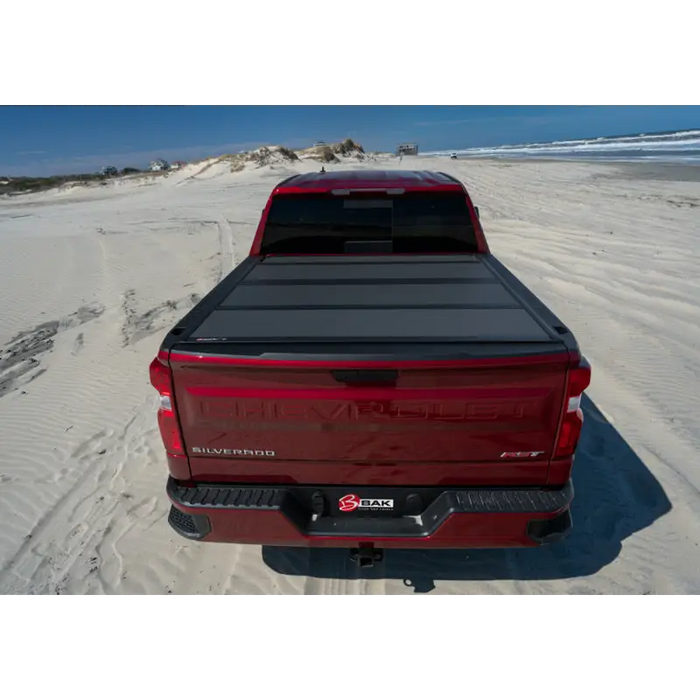 Toyota tacoma truck with hood up on bed - bakflip mx4 matte finish