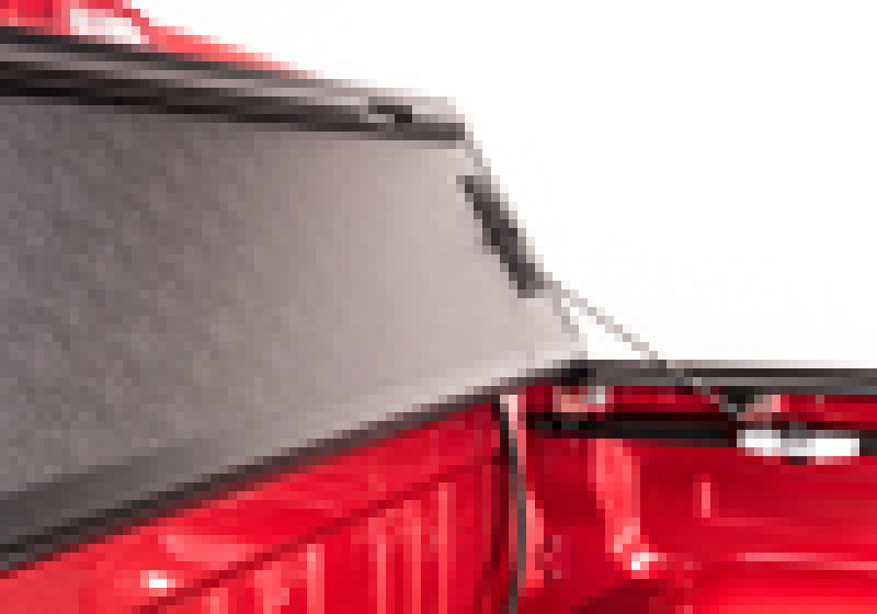 Red truck bed cover for toyota tundra with oe track system, installation instructions included