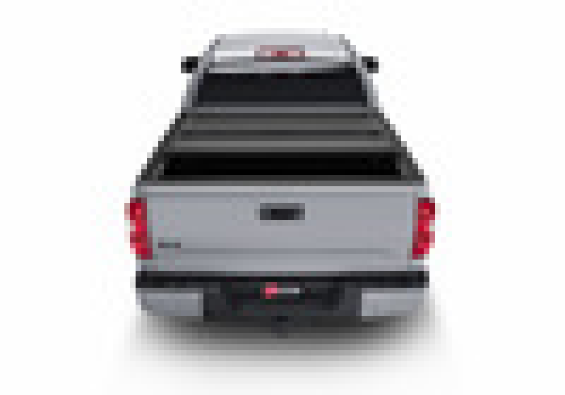 Grey 2020 ford f-150 rear view with bakflip mx4 matte finish for toyota tundra bed