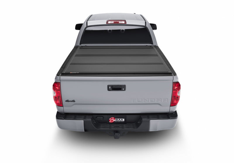 Silver truck rear view with bakflip mx4 matte finish