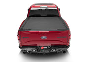 Red 2020 ford f-150 truck rear view bed cover bak revolver x4s