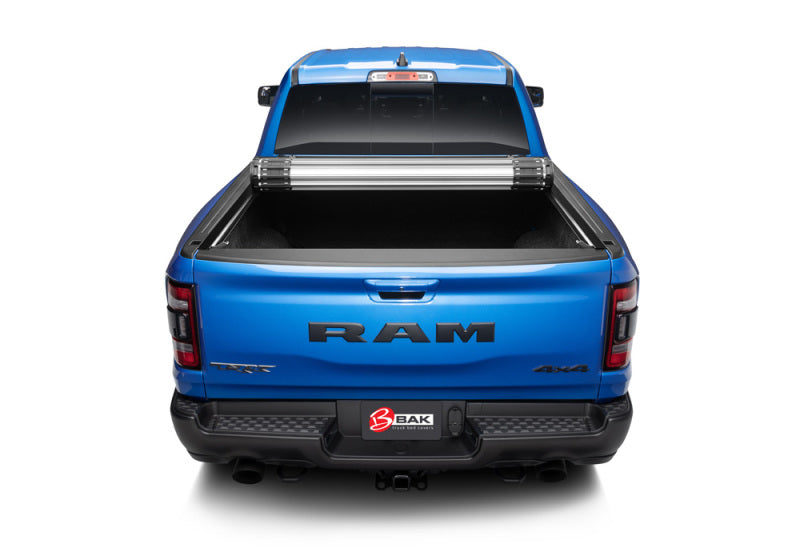 Rear view of 2019 ram 1500 truck bed with revolver x2 installation instructions