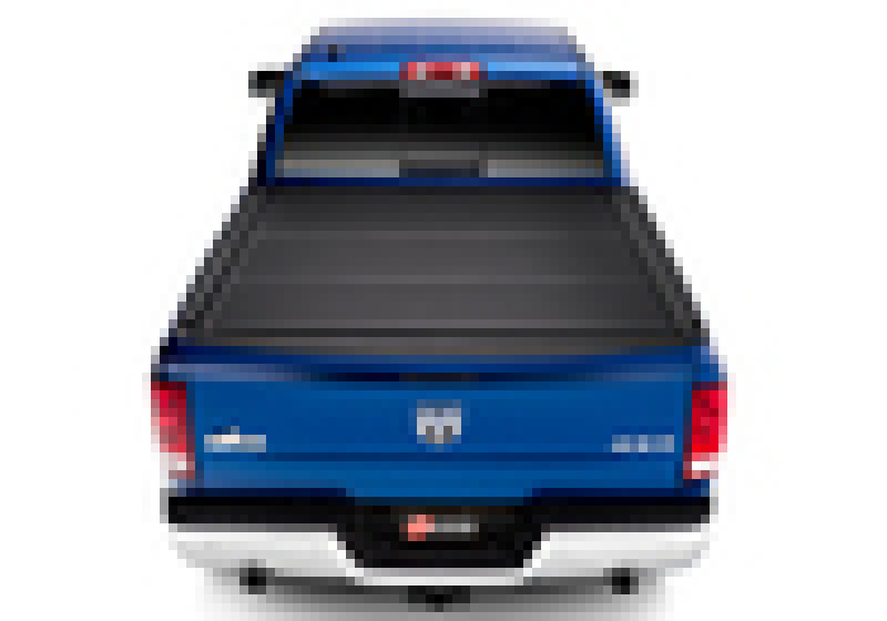 Blue pick truck rear end with bakflip mx4 matte finish - installation instructions included