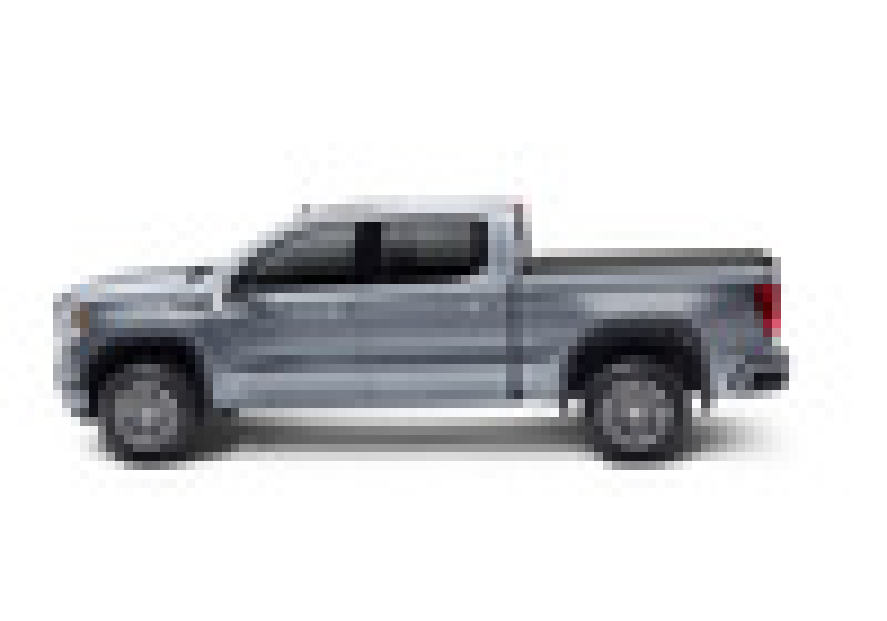 Gray truck with bak revolver x4s 5.9ft bed cover on white background