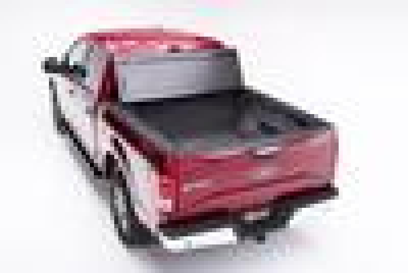 Red car cover for bak 15-20 ford f-150 truck bed with white background
