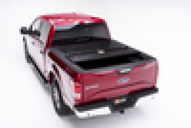Red and black bakflip f1 tonneau cover for 15-20 ford f-150 5ft 6in bed - installation instructions included