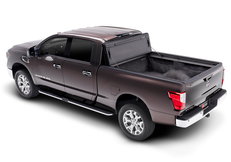 Bakflip mx4 matte finish truck bed cover for nissan titan xd with track system, installation instructions included