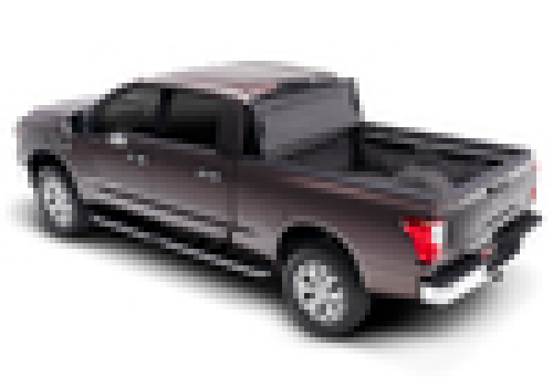 Red tail toy truck displayed on bakflip mx4 matte finish product for 16-20 nissan titan xd