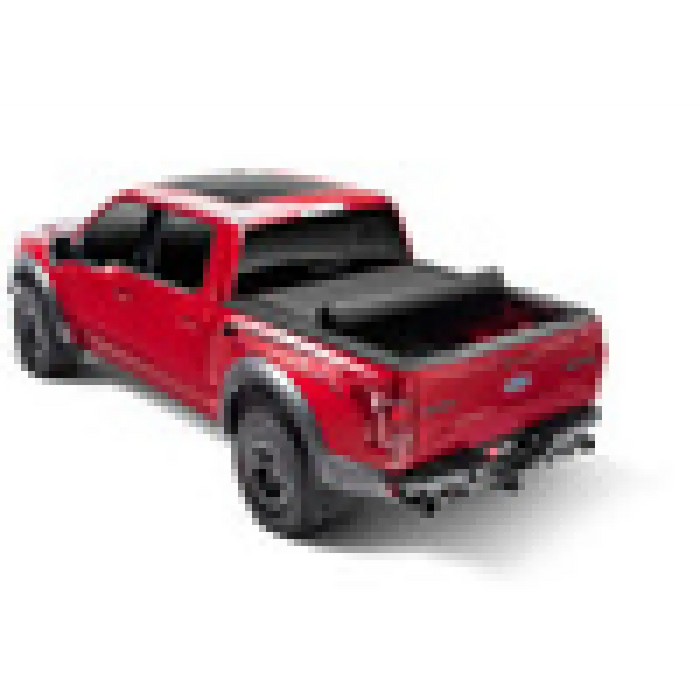 Red truck with black roof rack - BAK Revolver X4s 5.1ft Bed Cover