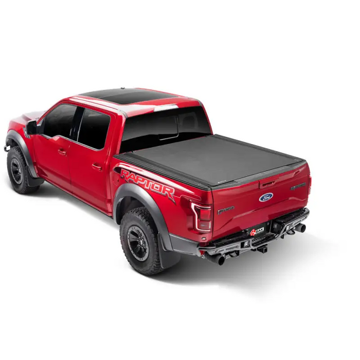 Red truck with black bed cover - BAK Revolver X4s for 16-20 Toyota Tacoma, 6.2ft bed