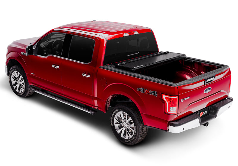 Red truck with black bed cover - bak 17-23 ford super duty 6ft 9in bed bakflip g2
