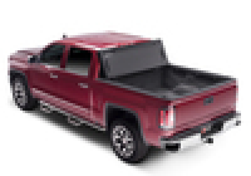 Red truck with black bed cover for bak 19-20 chevy silverado 5ft 8in bed, bakflip fibermax