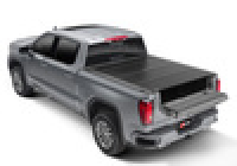 Black truck rear view with bakflip f1 for 19-20 chevy silverado 5ft 8in bed