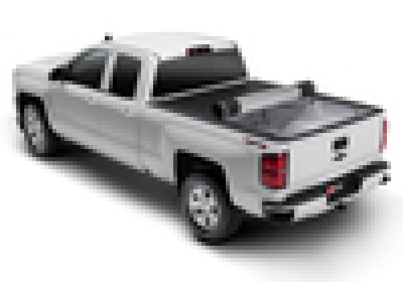 Bak revolver x2 for chevy silverado 5ft 8in bed: white pickup truck with black bed