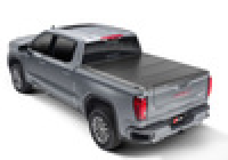 Gray 2020 rambo truck rear view - bakflip g2 product for chevy silverado truck bed
