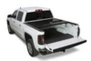 White and black chevy silverado truck bed cover - bakflip g2