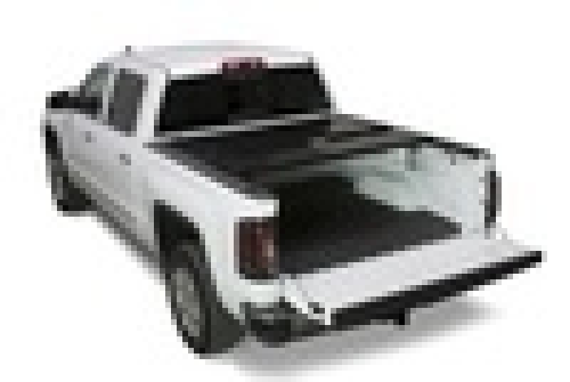 White and black chevy silverado truck bed cover - bakflip g2