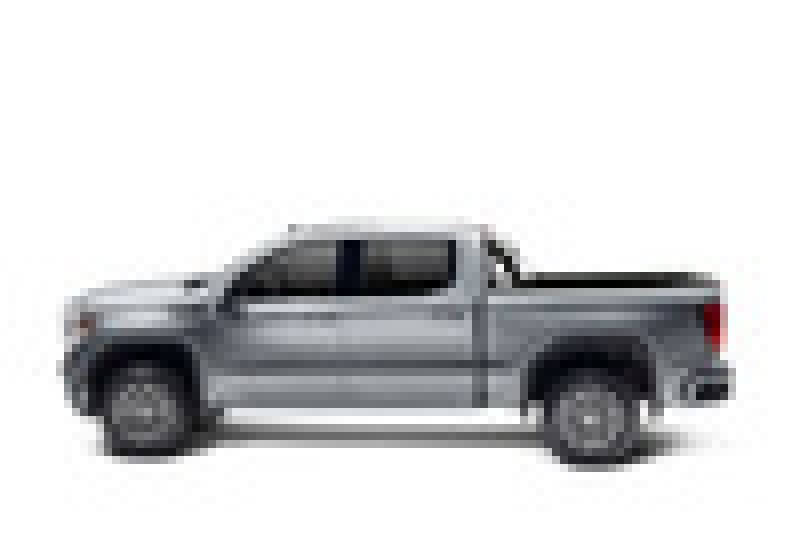 Gray truck bed cover for 19-20 chevy silverado displayed on white background