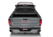 2020 ford escape in grey color viewed from the rear installed on bakflip g2 for chevy silverado 6ft 6in truck bed