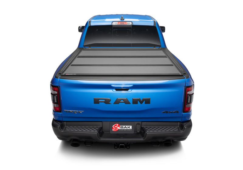 Blue truck with tail fin - bakflip mx4 matte finish for 19-20 dodge ram 1500, 5ft 7in bed