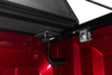 Red and black interior of car shown in bakflip mx4 matte finish for dodge ram 1500 bed