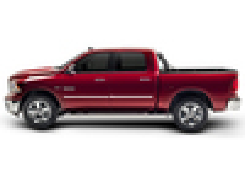 Red truck on white background - bak 19-20 dodge ram 5ft 7in bed bakflip f1