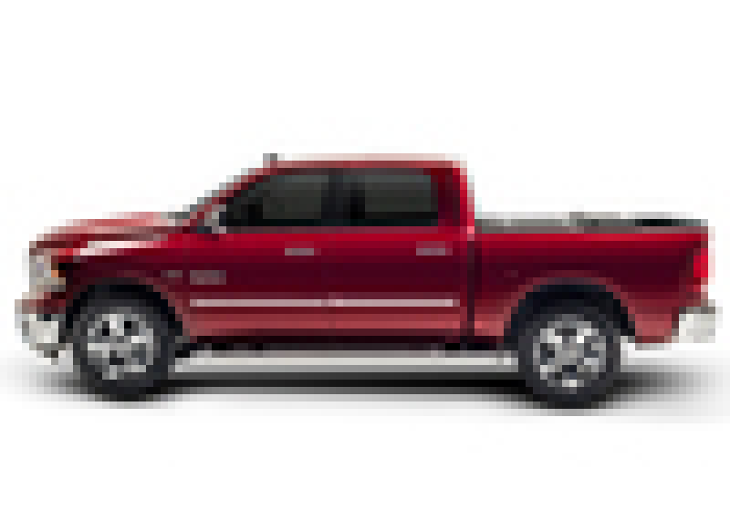 Red truck on white background, bak 19-20 dodge ram bed bakflip f1