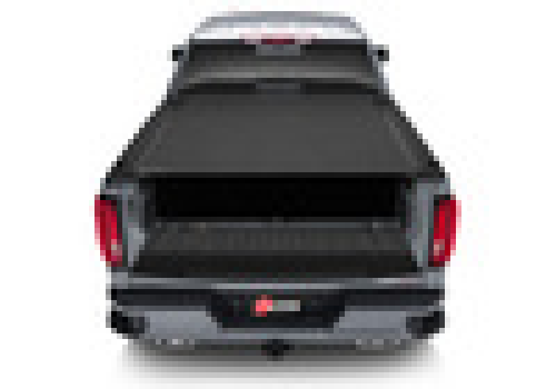 Bak revolver x4s bed cover for 20-21 chevy silverado/gm sierra hd 2500/3500 - open trunk view