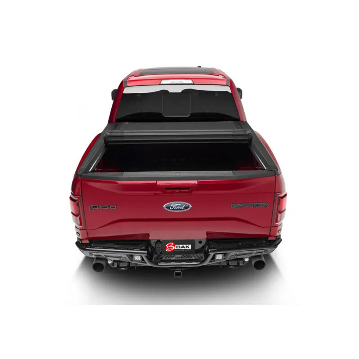 Red 2019 Ford Mustang rear view - BAK X4s 5ft Bed Cover installation instructions