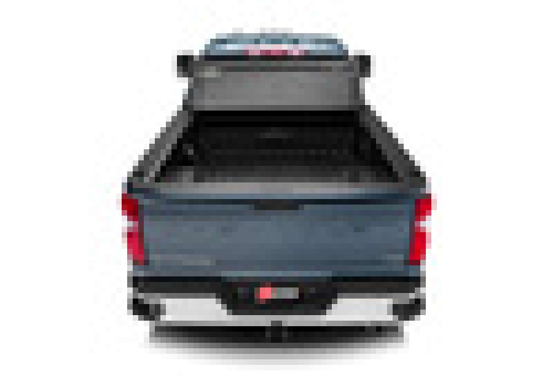 Blue car rear view - bak 2020 chevy silverado 2500/3500 hd truck bed cover