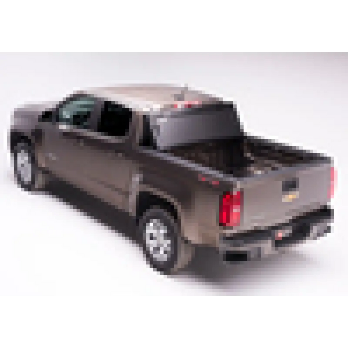 2020 Jeep Gladiator 5ft Bed BAKFlip G2 truck bed cover with black bed on white background.