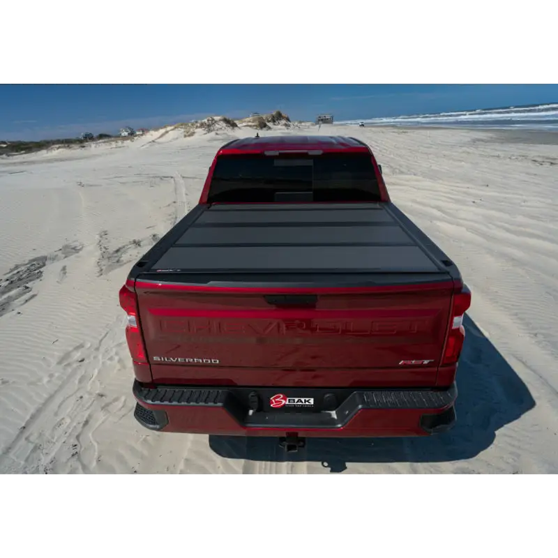 Truck with hood up on BAK 2020 Jeep Gladiator 5ft Bed BAKFlip MX4