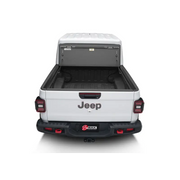 Rear view of 2019 Jeep Gladiator on BAKFlip MX4 bed cover