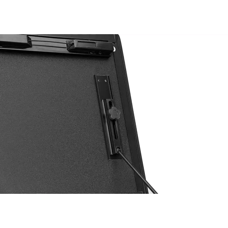 Black clipboard with handle designed for BAK 2020 Jeep Gladiator 5ft Bed BAKFlip MX4.