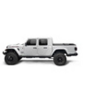 BAK 2020 Jeep Gladiator 5ft Bed BAKFlip MX4 white truck with black wheels and tires