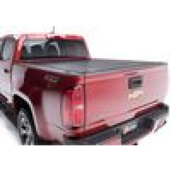 Red truck with black tail displayed on BAK 2020 Jeep Gladiator 5ft Bed Revolver X2