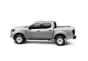 Silver pickup truck with bak 2022 nissan frontier 5ft bed bakflip mx4 matte finish