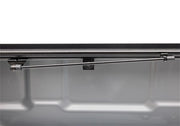 Black and white car door handle on bak 2022 nissan frontier 5ft bed bakflip mx4 matte finish