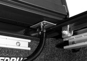 2022 nissan frontier bakflip mx4 matte finish trailer hitch on black and white trailer