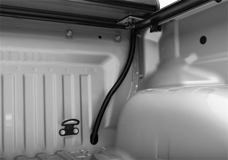 Trunk compartment of a car in bak 2022 nissan frontier 5ft bed bakflip mx4 matte finish